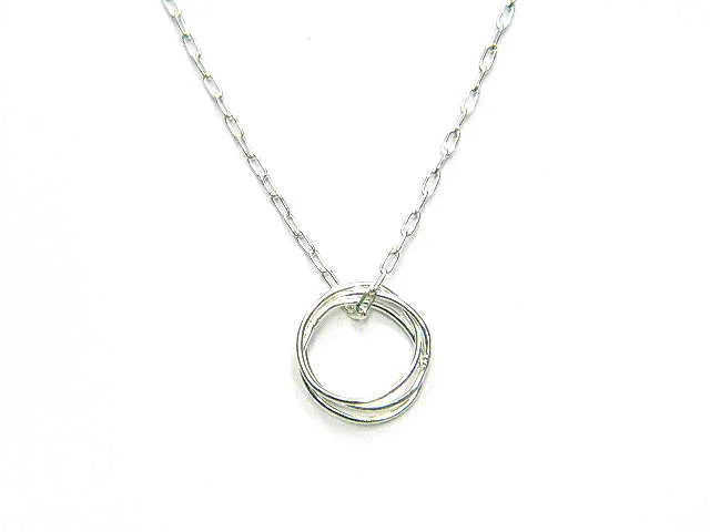 3 Circle Silver Necklace