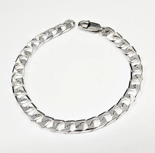 Men's Silver Curb Link Bracelet